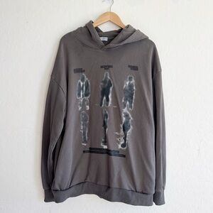 Aelfric Eden Blurry Shadow Print Oversized Sweatshirt Pullover Hoodie